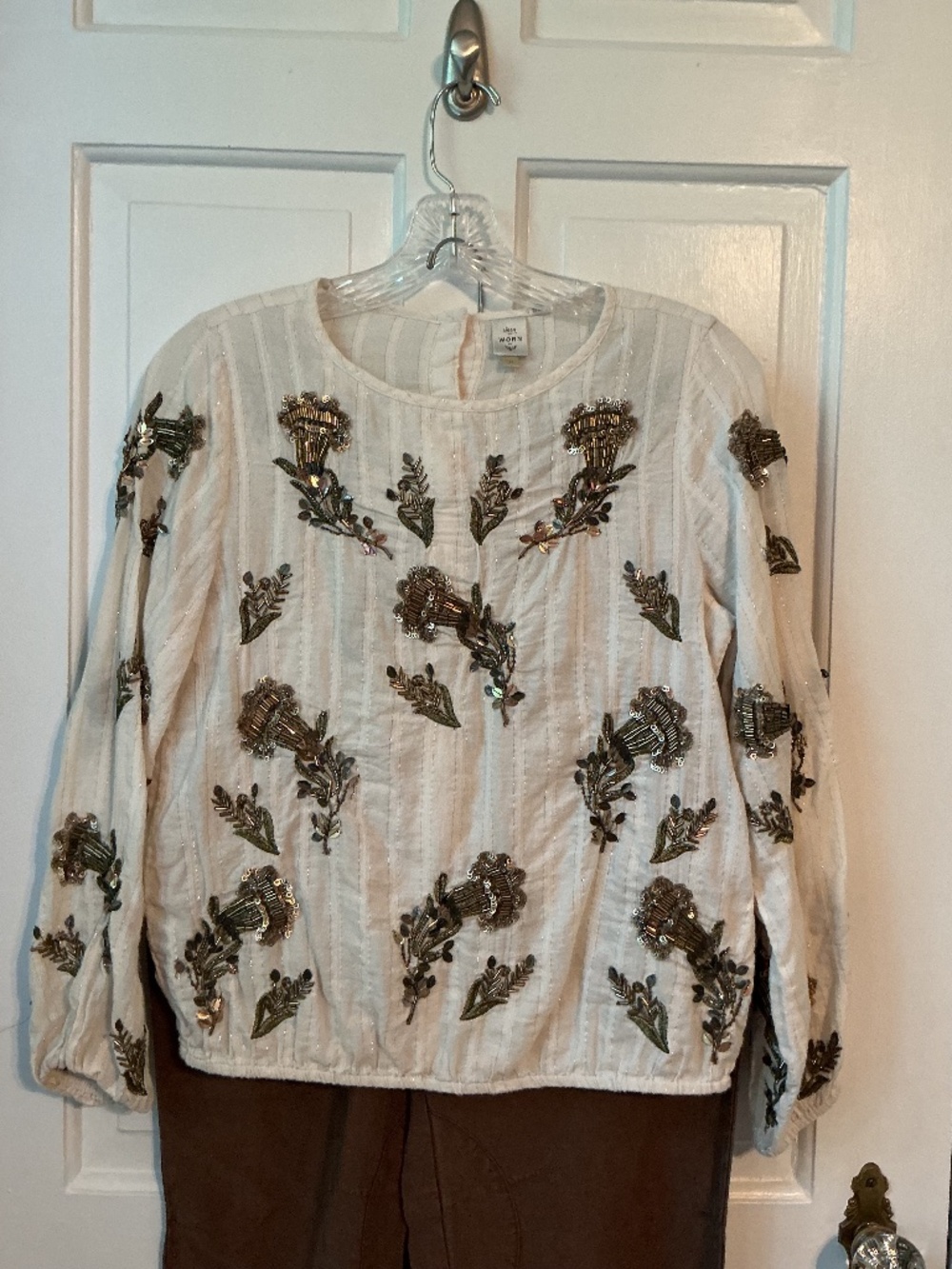 Seen Worn Kept - XS cotton popover with lots of sparkle